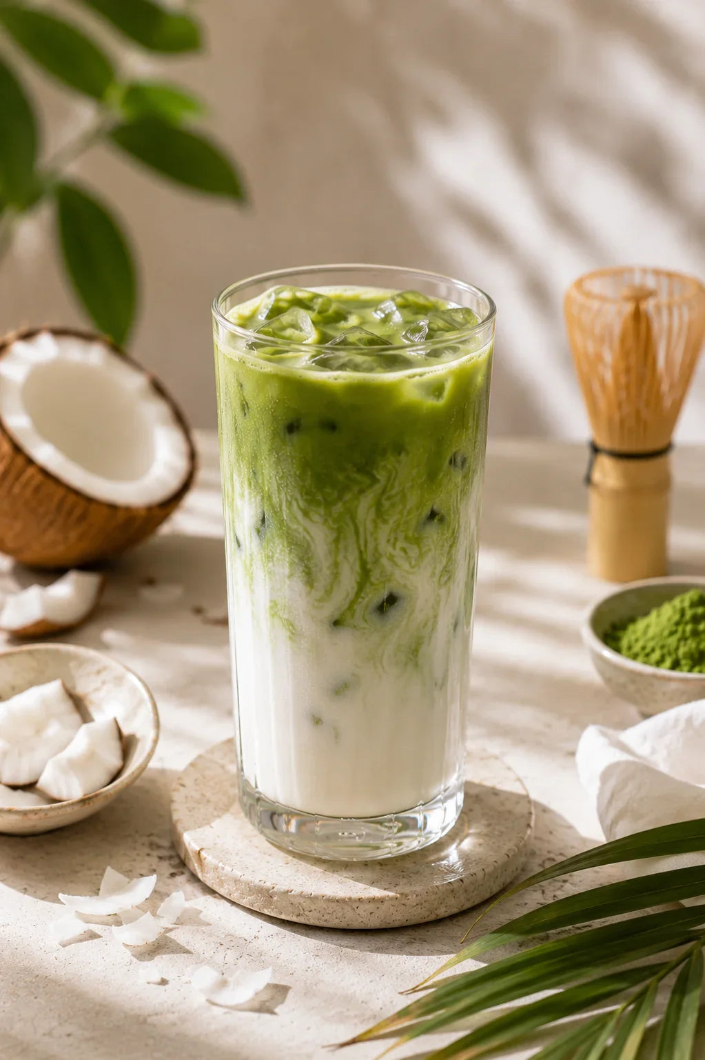 Iced Coconut Matcha Latte