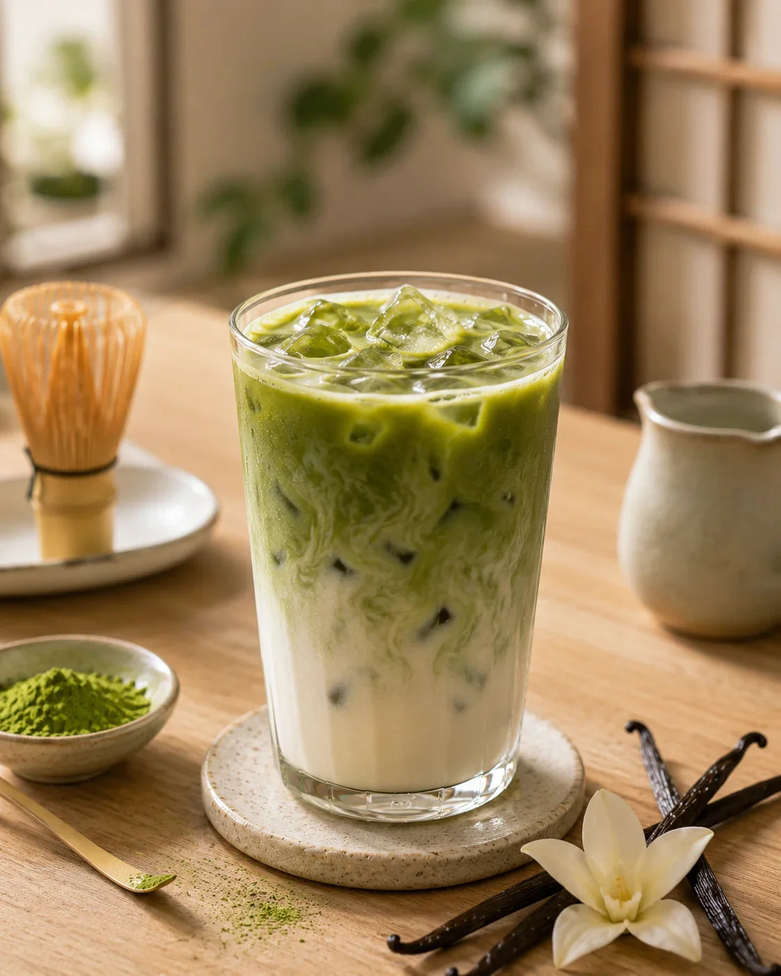 Iced Vanilla Matcha Latte