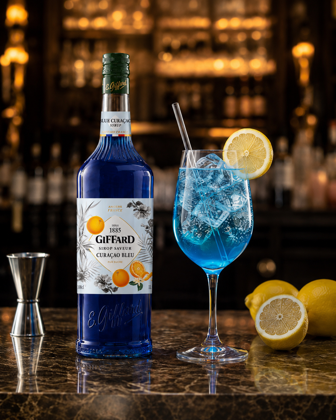 Giffard Blue Curacao Syrup 1L