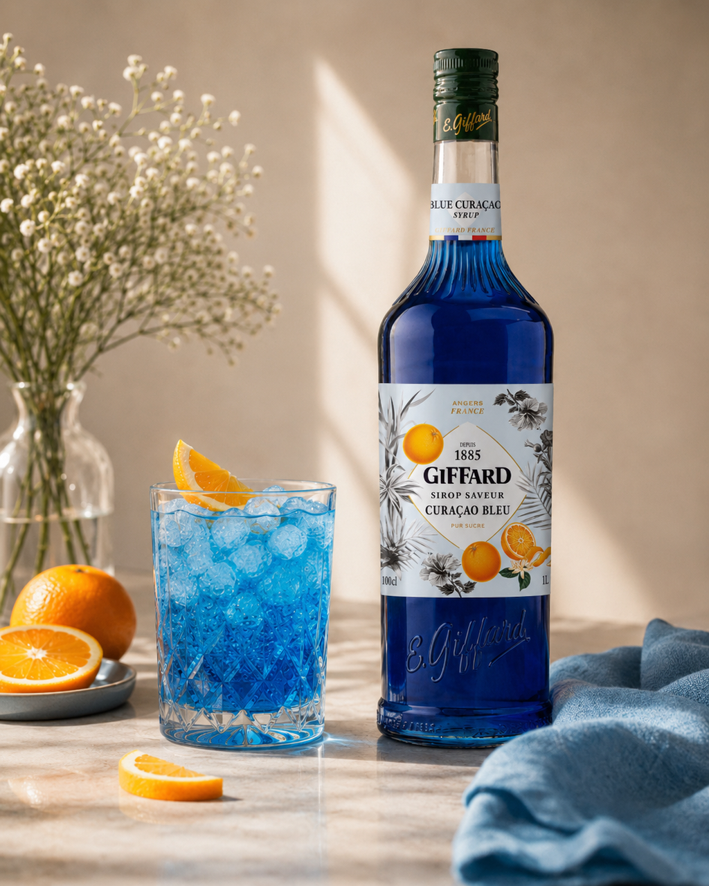 Giffard Blue Curacao Syrup 1L