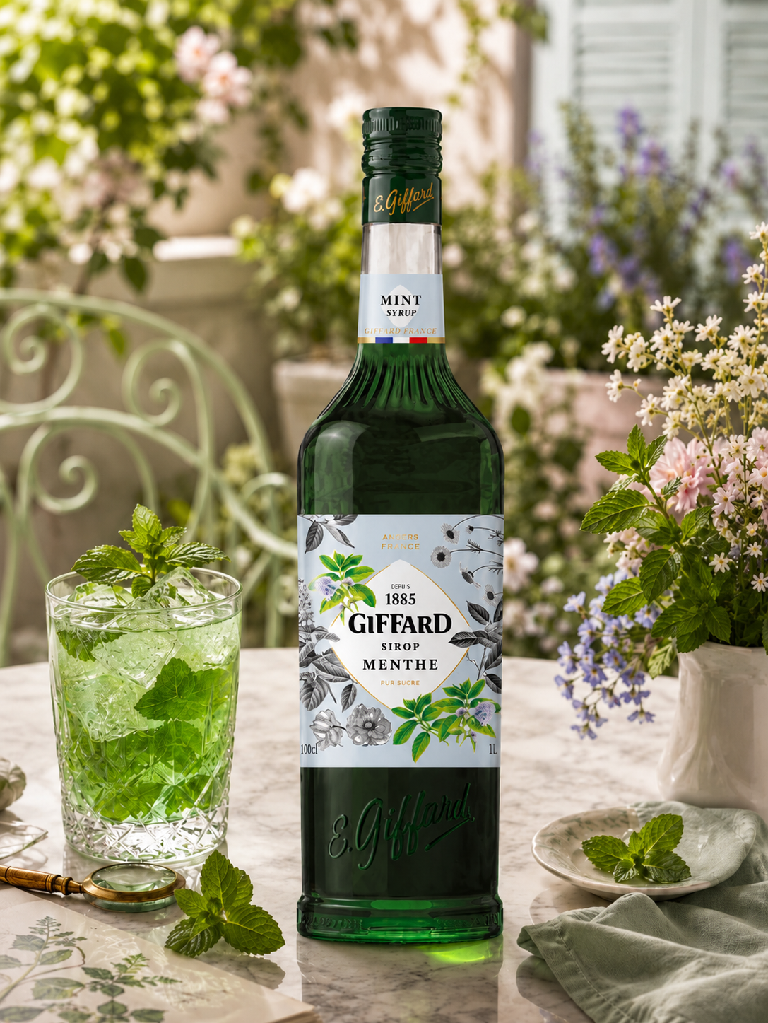 Giffard Green Mint Syrup 1L