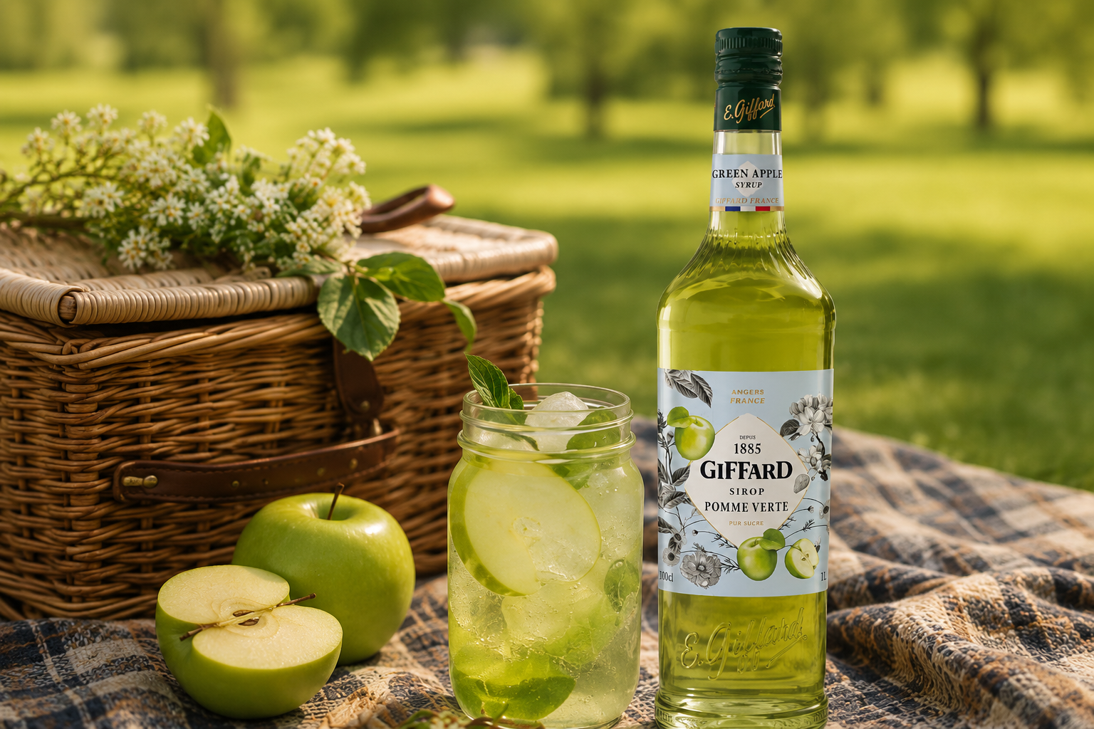 Giffard Green Apple Syrup 1L