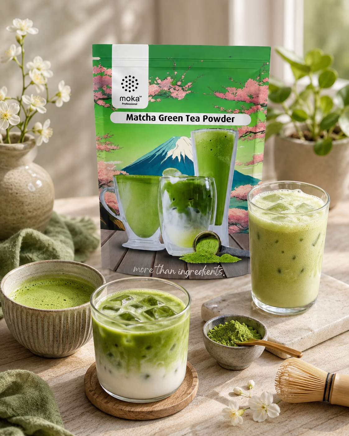 Moka 100% Pure Matcha Powder 100g
