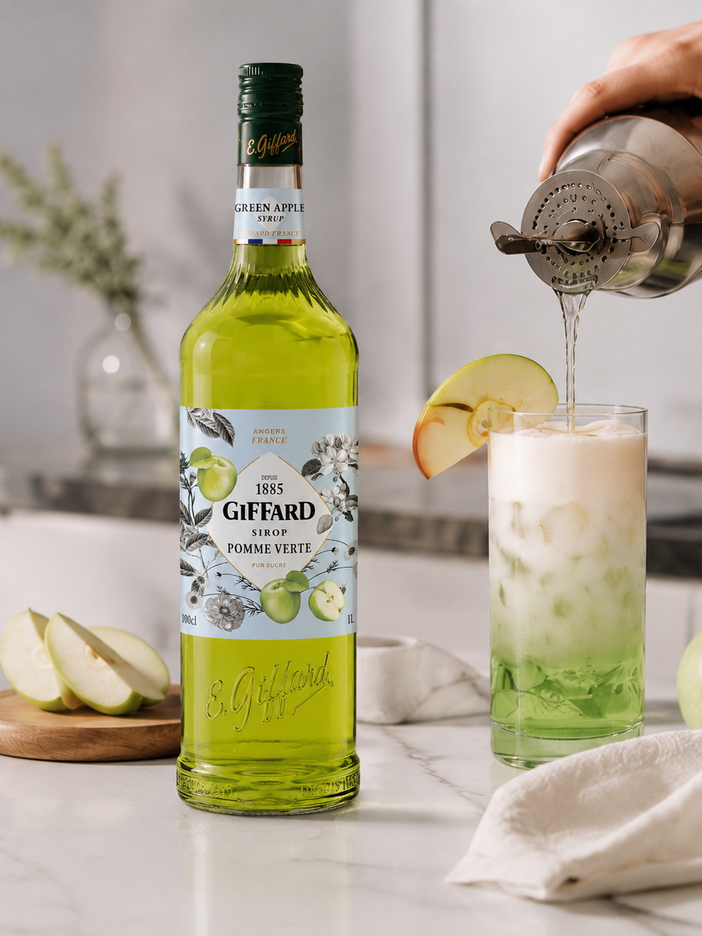 Giffard Green Apple Syrup 1L